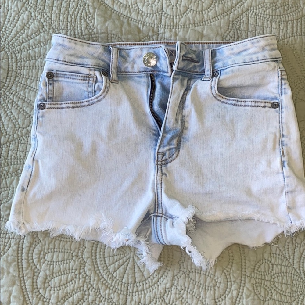 Next level stretch light wash jean shorts
